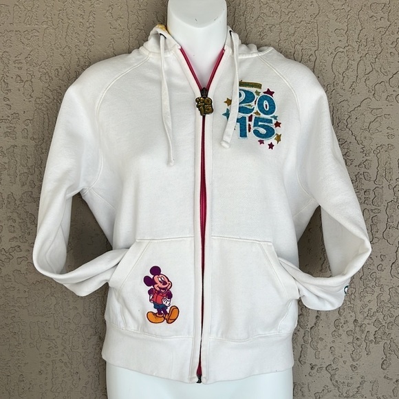 Disney Jackets & Blazers - Disney Parks 2015 Mickey Mouse Full Zip Hoodie Sweatshirt Walt Disney World XS